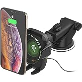 iOttie Auto Sense Qi Wireless Car Charger - Automatic Clamping Dashboard Phone Mount with Wireless Charging for Google Pixel,