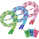 Leeboom Jump Rope, Adjustable Length Tangle-Free Segmented Soft Beaded Skipping Rope, Fitness Jump Rope for Kids, Man, and Wo