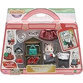 Calico Critters Fashion Playset Tuxedo Cat, Dollhouse Playset with Figure and Fashion Accessories