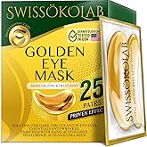 SWISSÖKOLAB Under Eye Patches For Puffy Eyes 24k Gold Eye Mask Dark Circles And Puffiness Collagen Eye Gel Pads Moisturizing 