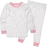 HonestBaby girls Multipack 2-Piece Pajamas Sleepwear PJs 100% Organic Cotton for Infant, Baby, Toddler Girls (LEGACY)