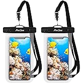 ProCase 2 Pack Waterproof Phone Pouch Case, 7" Universal Underwater Cellphone Dry Bag Holder for iPhone 15 14 13 Pro Max 12 1