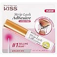 KISS Strip Lash Adhesive, Lash Glue, 24hr Strip Eyelash Adhesive, Clear, Includes Lash Adhesive, Long Lasting Wear, Can Be Us