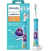 Philips Sonicare for Kids 3+ Bluetooth Connected Rechargeable Electric Power Toothbrush, Interactive for Better Brushing, Tur