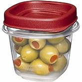 Rubbermaid Easy Find Lids Food Storage Containers, 0.5 Cup, Racer Red, 2-Piece Set