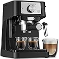 De'Longhi Stilosa Manual Espresso Machine, Latte & Cappuccino Maker, 15 Bar Pump Pressure + Milk Frother Steam Wand, Black / 