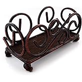 Thirstystone Bronze Colored Iron Coaster Holder with Ball Feet 5" x 5 x 2 Holds 4-4" Round or Square Coasters