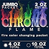 CHROMO FLAME Fire Color Changing Packets for Fire Pit, Campfire, Bonfire, Outdoor Fireplace | Mystic, Rainbow, Magic, Colorfu