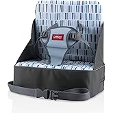 Nuby Easy Go Booster Seat - Travel Booster Seat for Babies and Toddlers - Holds Up to 50 Pounds - 9+ Months - Gray