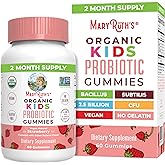 MaryRuth Organics Kids Probiotics for Digestive Health, USDA Organic Probiotic Gummies, 2 Month Supply, for Kids, Immune Supp