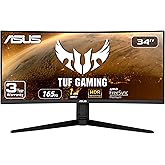 ASUS TUF 34 Inch Curved Gaming Monitor - WQHD (3440x1440), 165Hz, 1ms, Extreme Low Motion Blur, FreeSync Premium, Eye Care, H