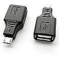 USB 2.0 Micro USB Male to USB Female OTG Adapter (2 Pack)