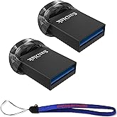 SanDisk 32GB Ultra Fit USB 3.1 Low-Profile Flash Drive (2 Pack Bundle) SDCZ430-032G-G46 Pen Drive with (1) Everything But Str