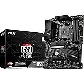 MSI B550-A PRO ProSeries Motherboard (AMD Ryzen 5000, AM4, DDR4, PCIe 4.0, SATA 6Gb/s, M.2, USB 3.2 Gen 2, HDMI/DP, ATX)