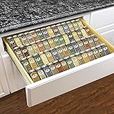 LYNK PROFESSIONAL® Expandable Organizer - Heavy Gauge Steel 4 Tier Spice Rack Insert Tray for Spice Jars, Herbs and Seasoning