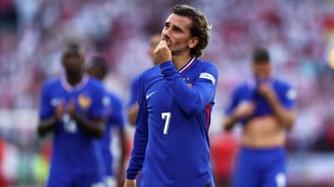 Antoine Griezmann après le dernier match de poules de l'équipe de France à l'Euro, 25 juin 2024