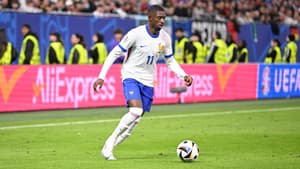 Ousmane Dembélé avec l'équipe de France à l'Euro, le 5 juillet 2024