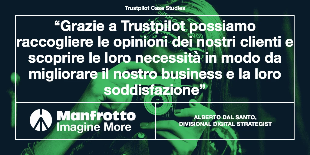 Manfrotto Trustpilot case study IT