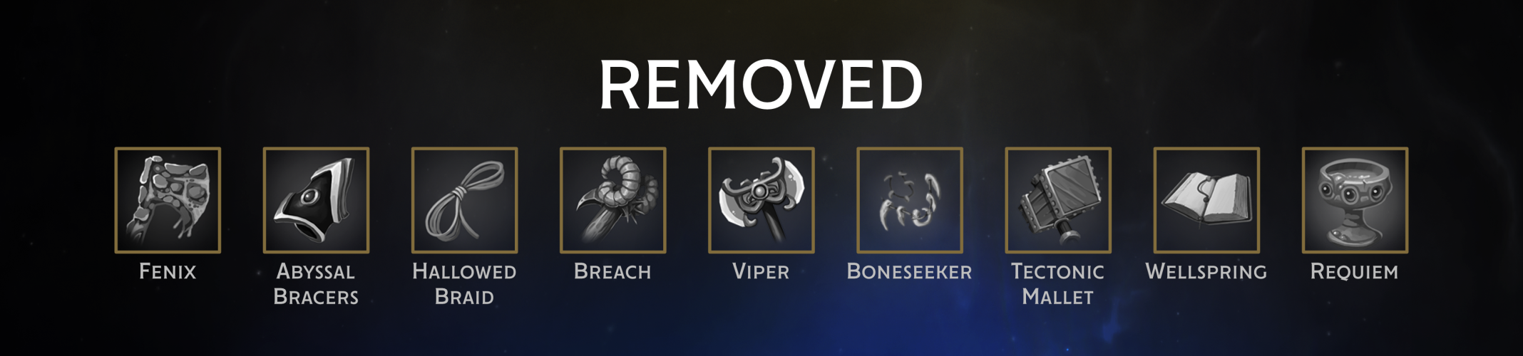 Removed Items