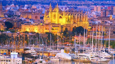 Palma de Mallorca, ciudad en azul