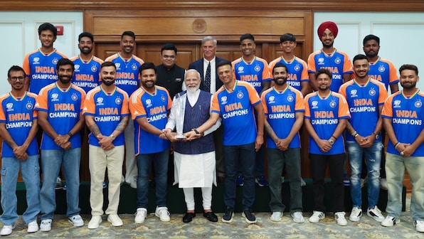 Watch: PM Narendra Modi hosts T20 World Cup winning Team India, presented with special jersey