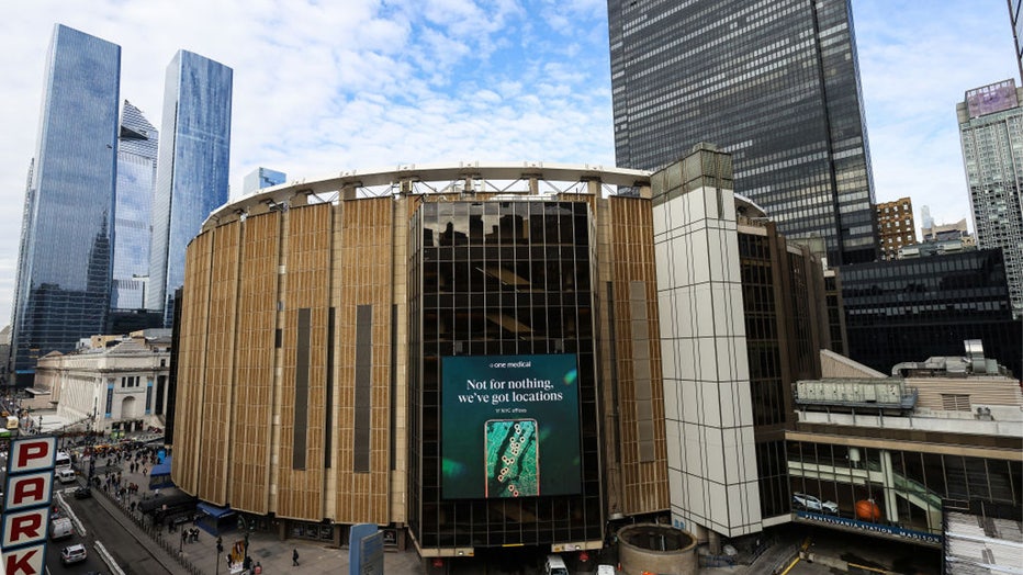 NEW YORK, NEW YORK - JANUARY 02: A general view of Madison Square Garden during the game between the New York Knicks and the Phoenix Suns at Madison Square Garden on January 02, 2023 in New York City. NOTE TO USER: User expressly acknowledges and agrees that, by downloading and or using this Photograph, user is consenting to the terms and conditions of the Getty Images License Agreement. New York Knicks defeated the Phoenix Suns 102-83. (Photo by Mike Stobe/Getty Images)