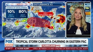 Tracking Tropical Storm Carlotta and future Daniel in the eastern Pacific