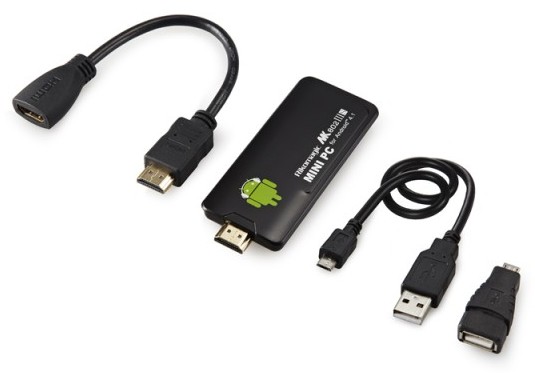 mini-pc-android contenu et cables