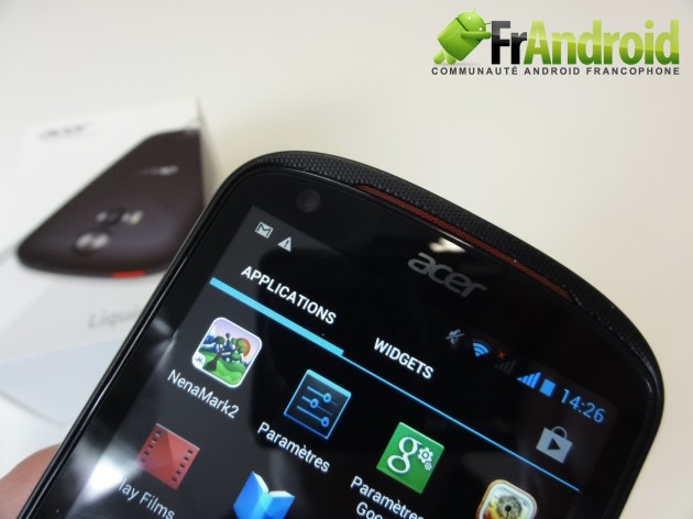 android acer liquid e1 prise en main 2