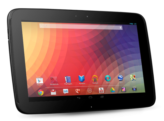 La Nexus 10, dotée d'une résolution de 2 560 x 1 600 pixels