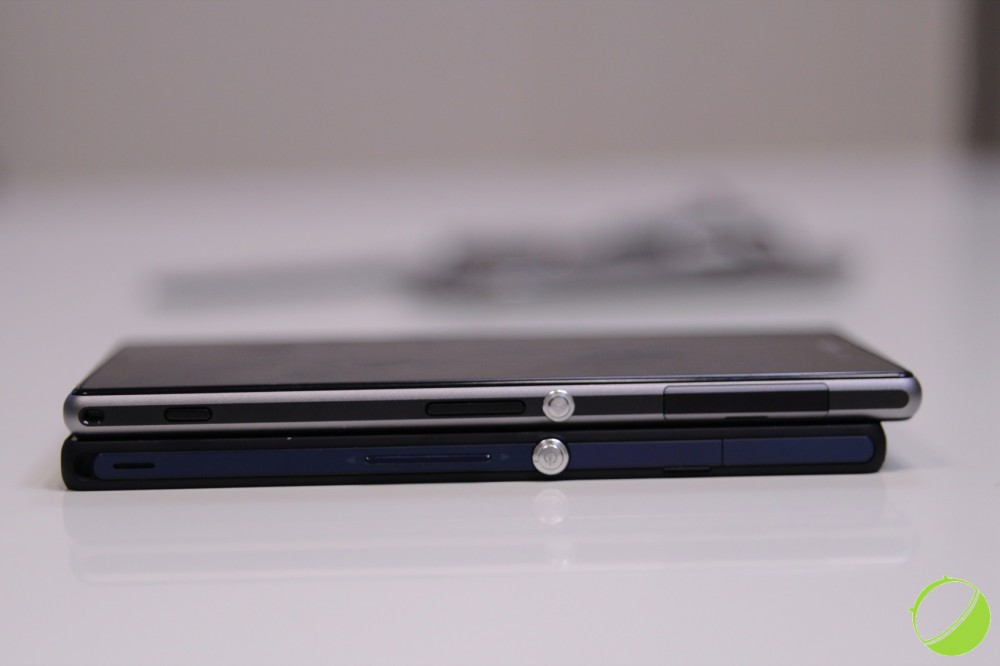 Sony Xperia Z en bas et Sony Xperia Z1 en haut