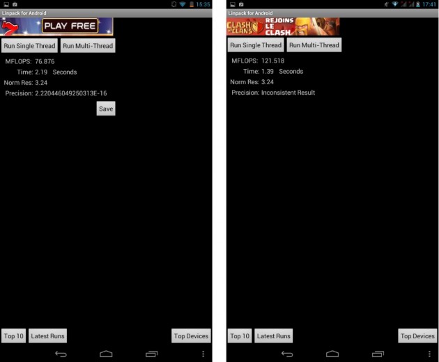 android lenovo ideatab a1000 vs a3000 benchmark linpack multi thread 01