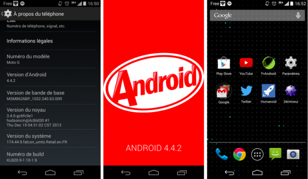 tutoriel forcer mise à jour android 4.4.2 kitkat motorola moto g france fr french