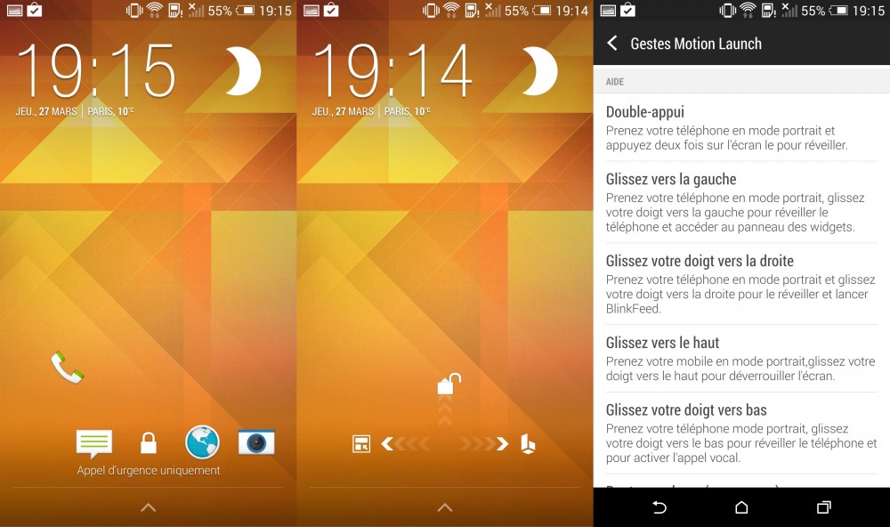 gestures htc one 2014