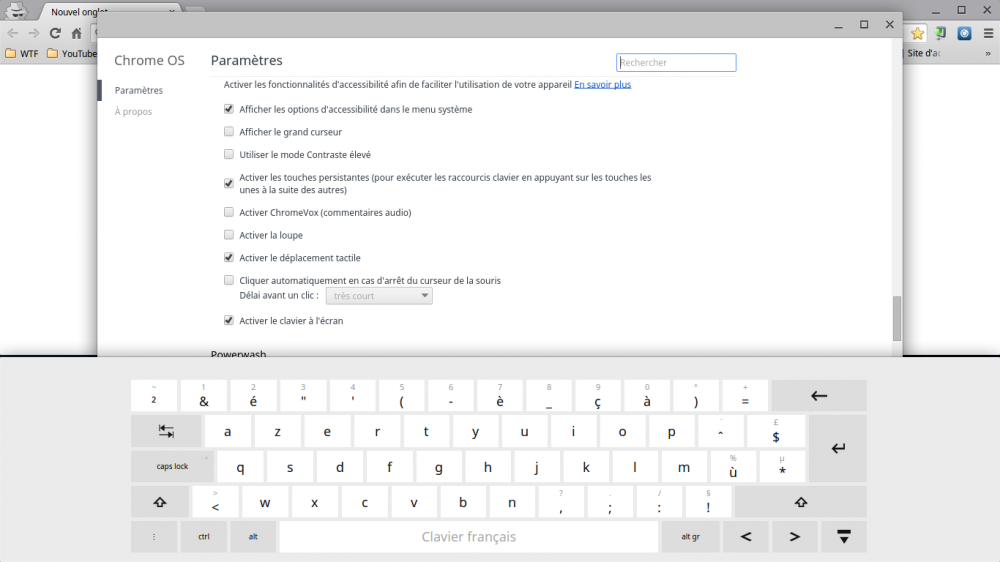 test prise en main chromebook acer c720 interface logicielle clavier virtuel image 01