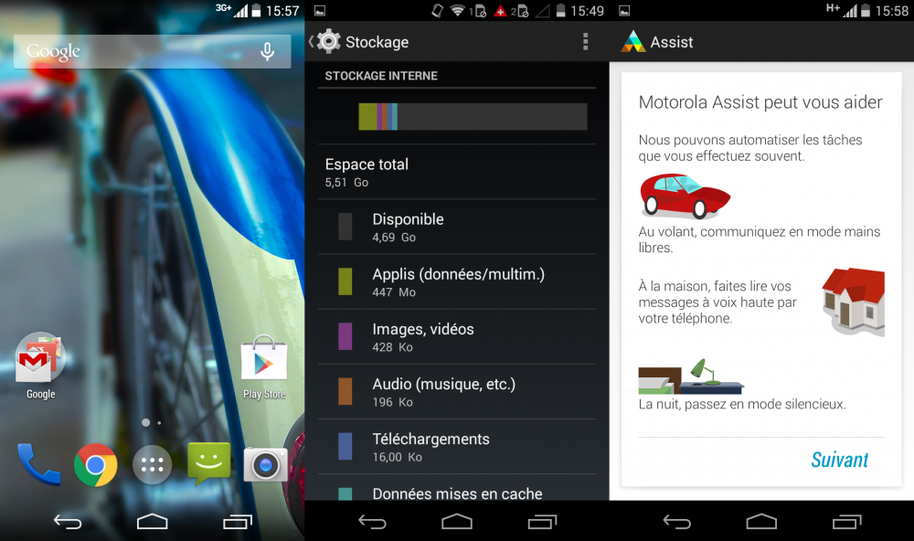 moto g logiciel 3