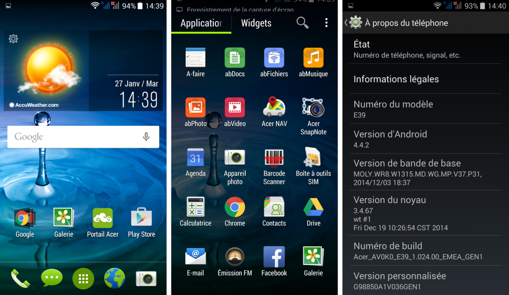 logiciel acer liquid e700