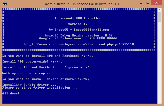 15 seconds adb installer windows