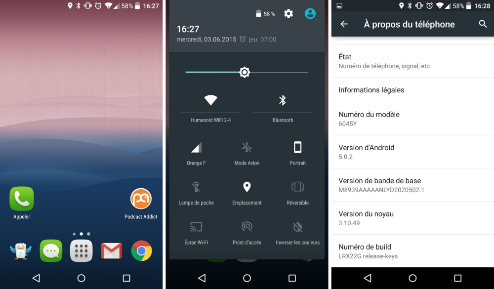 alcatel one touch idol 3 logiciel lollipop