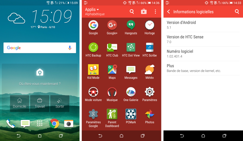 htc desire 626 logiciel android