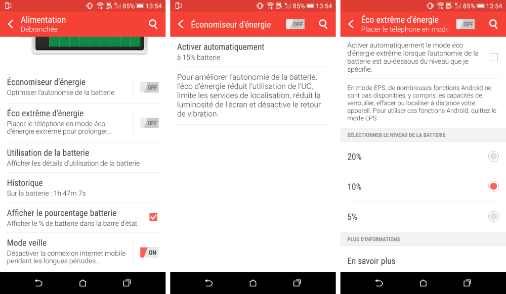 htc desire 626 logiciel autonomie