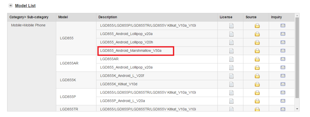 lg g3 marshmallow code source