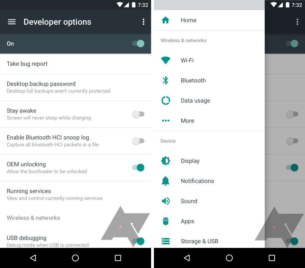 android n menu parametre rumeur 2