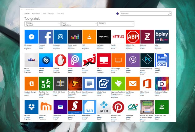 Le Windows Store progresse mais manque toujours d'applciations