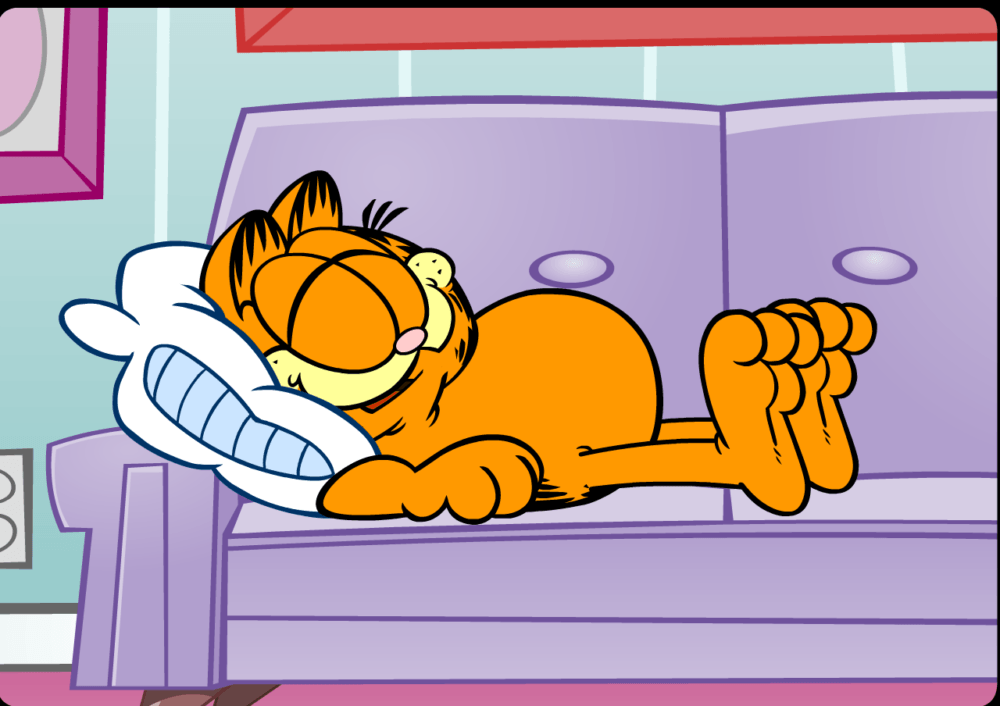 garfield-sleeping-on-couch