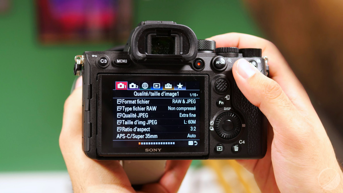 Les menus du Sony A7R iv