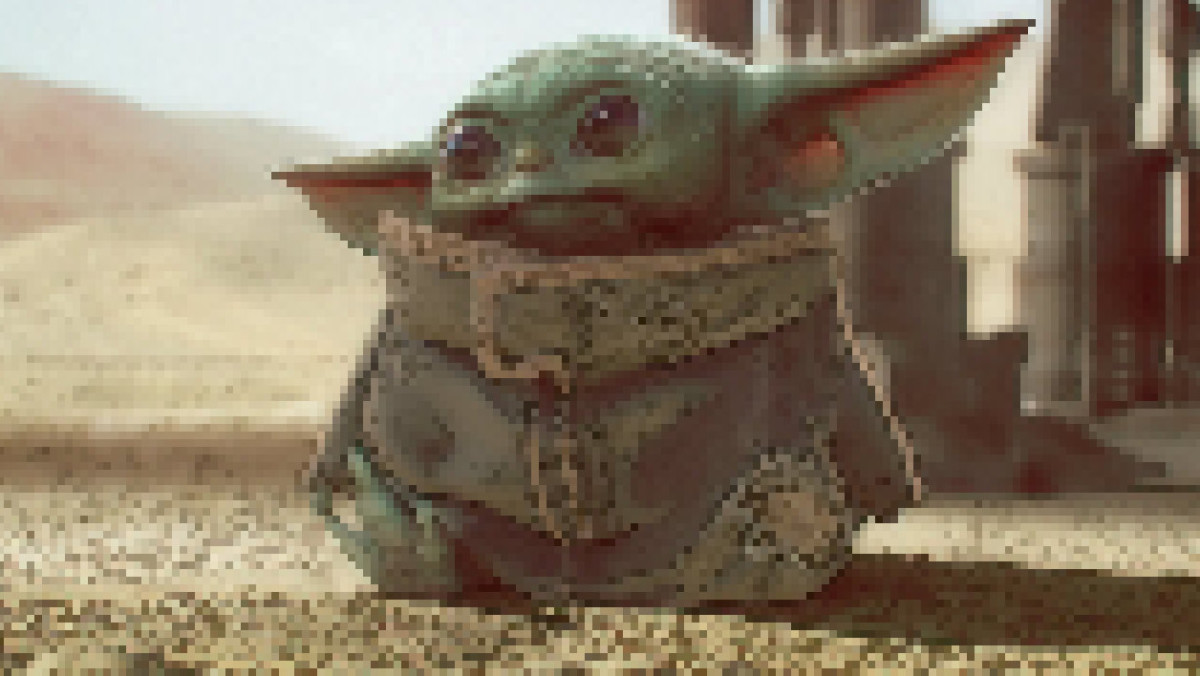 Baby Yoda (The Mandalorian) pixellisé