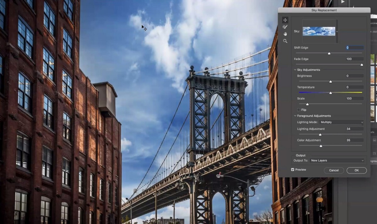 Le remplacement du ciel dans Photoshop