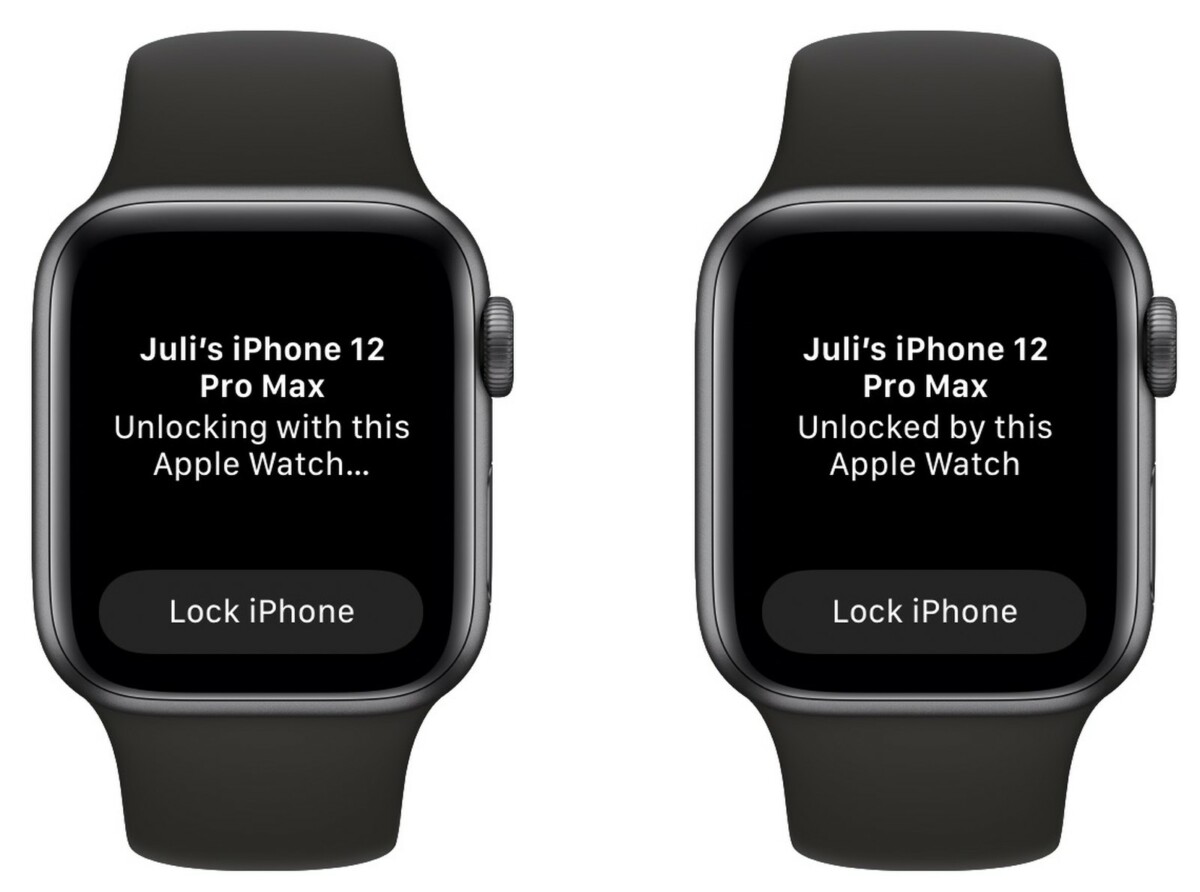 iOS 14.5 - deverrouillage avec Apple Watch