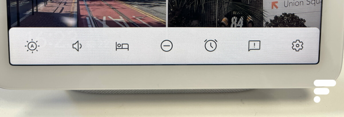 La barre du bas sur le Google Nest Hub 2e génération